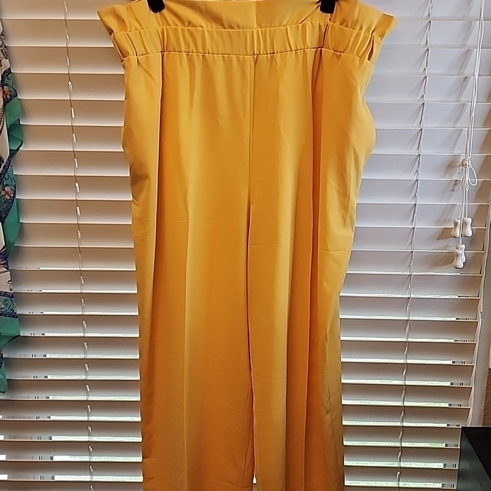 Seventh Avenue flowy dress Yellow pants Sz XL